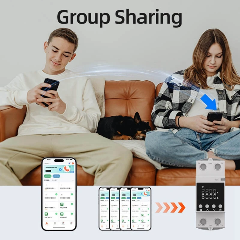 ABGR-Tuya Wifi Relay LCD Display Adjustable Overvoltage, Undervoltage And Overcurrent Protector Smart Switch Remote Control