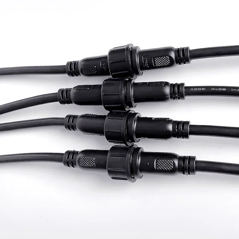 5/20Pcs M16 With Cable 20CM Male And Female Connector, OD 6mm,IP68 Waterproof, 2/3/4/5PIN, Outdoor LED Light With Lighting