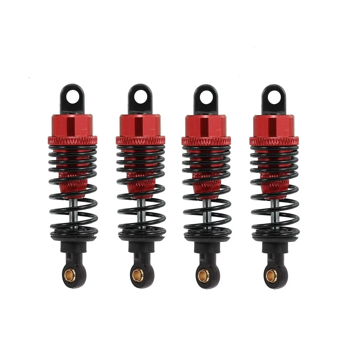 Amortecedor de metal de 4 unidades para TT01 TT02 TA05 TL01 TA03 MF01X M05 M06 1/10 RC peças de atualização de carro, vermelho