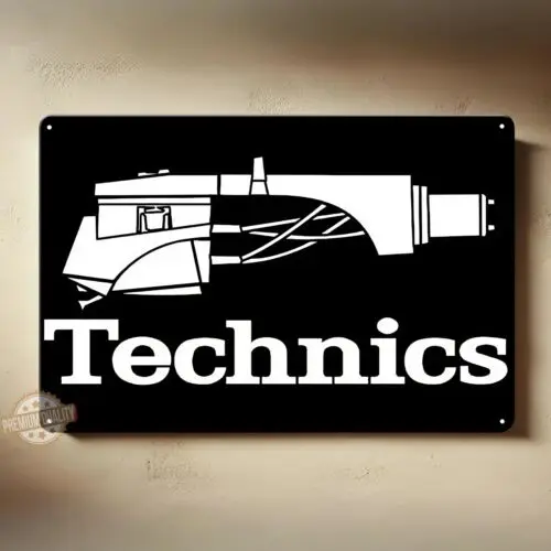 Винтажный аудиофильский проигрыватель Technics Hi-Fi sl-12000mk2, металлический плакат-20x30 см, алюминий