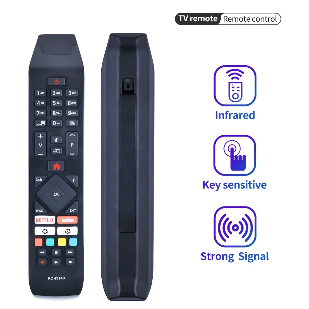 

For Hitachi TV 24HE2000 32HE2000 32HE4000 40HE4000 43HK6000 43HK6500 49HK6000 49HK6001 49HK6500 RC43140 Replace Remote Control