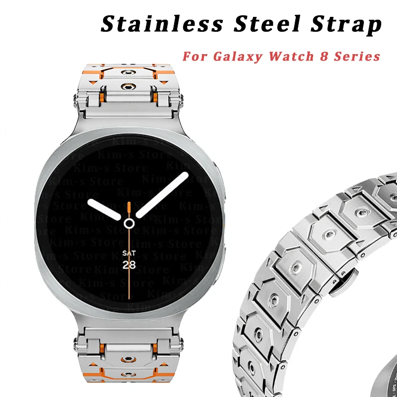 

Stainless Steel Band for Samsung Galaxy Watch 8 44mm 40mm 8 Classic 46mm Replaced Strap for Galaxy Ultra 47mm Watchband Bracelet