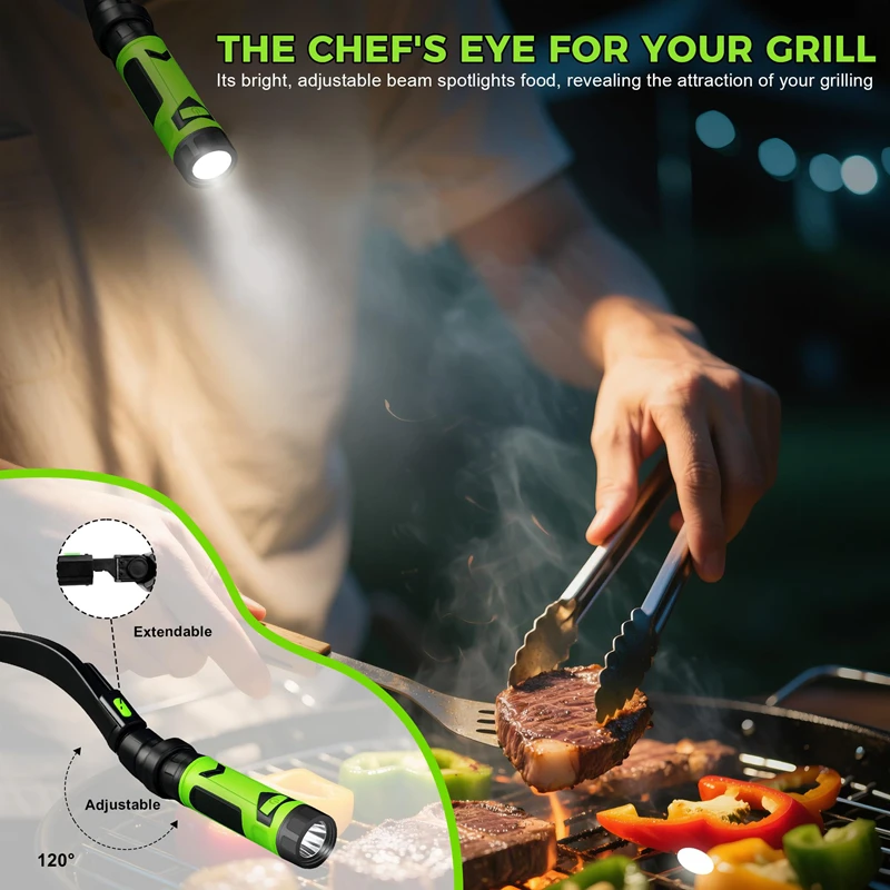 Portable Lighting With Usb Charging And Led Neck Hanging Dual Lights For Emergency Maintenance For Night BBQ And Maintenance