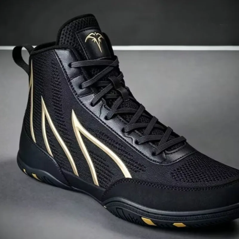 Professional Wrestling Shoe For Men Comfortable Boxing Boot Anti-Slippery Fighting Shoes Good Quality Gym Training Shoe For Men