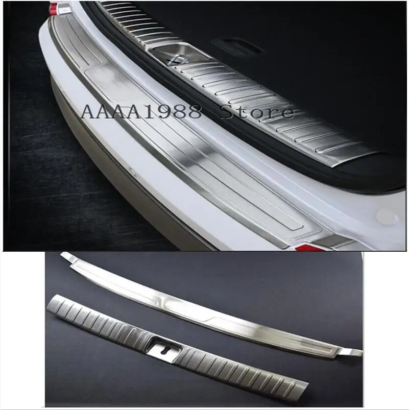 

Stainless Steel Rear Bumper Protector Sill Trunk Tread Plate Cover Trim Car Accessories2015 2016 2017 2018 for Hyundai Tucson