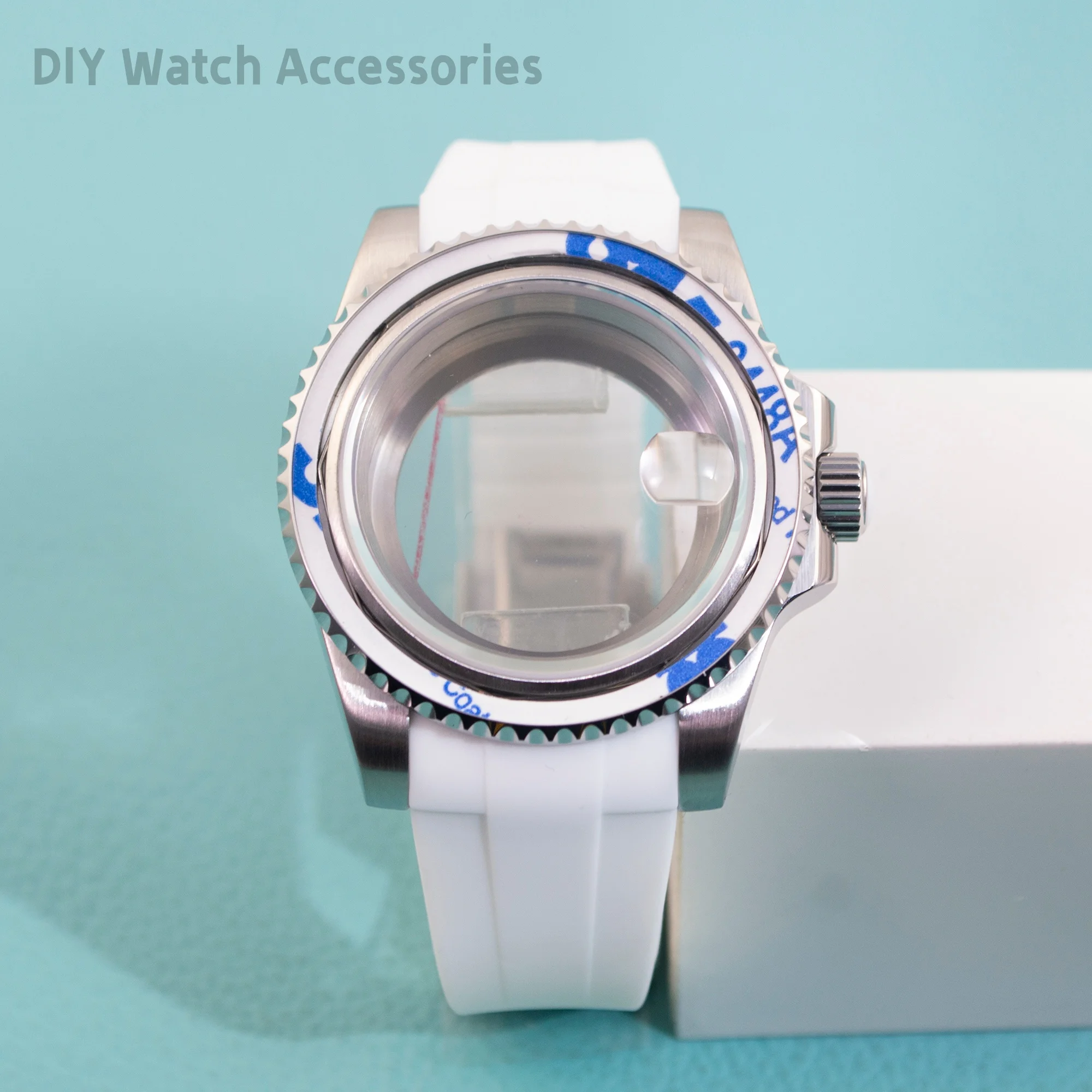 

NH35 Watch Case Strap Stainless Steel Resin Casting Crown Sapphire Glass 40mm Watch Case for SUB GMT NH34 NH35 NH36 Movement