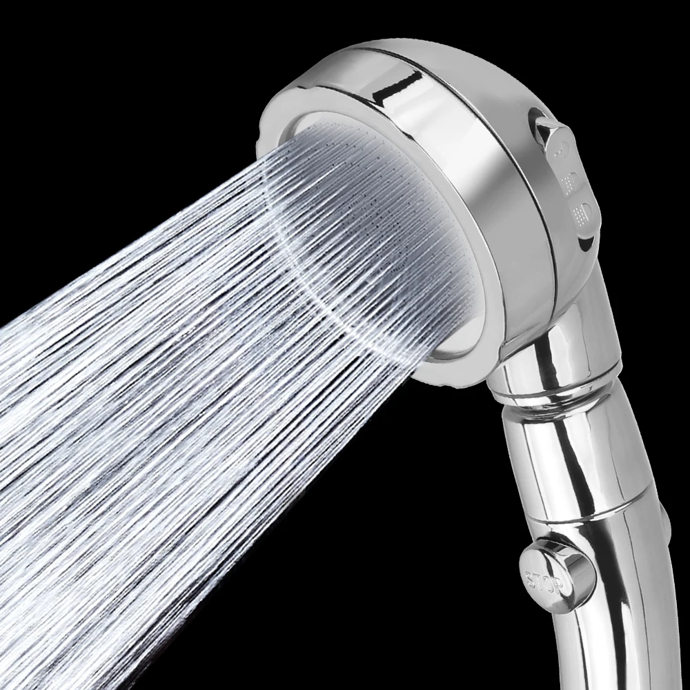 

High Pressure Shower Head 3 Spray Setting with ON/OFF Pause Switch 360 Degrees Rotating Handheld Shower Head Bathroom Accessoies