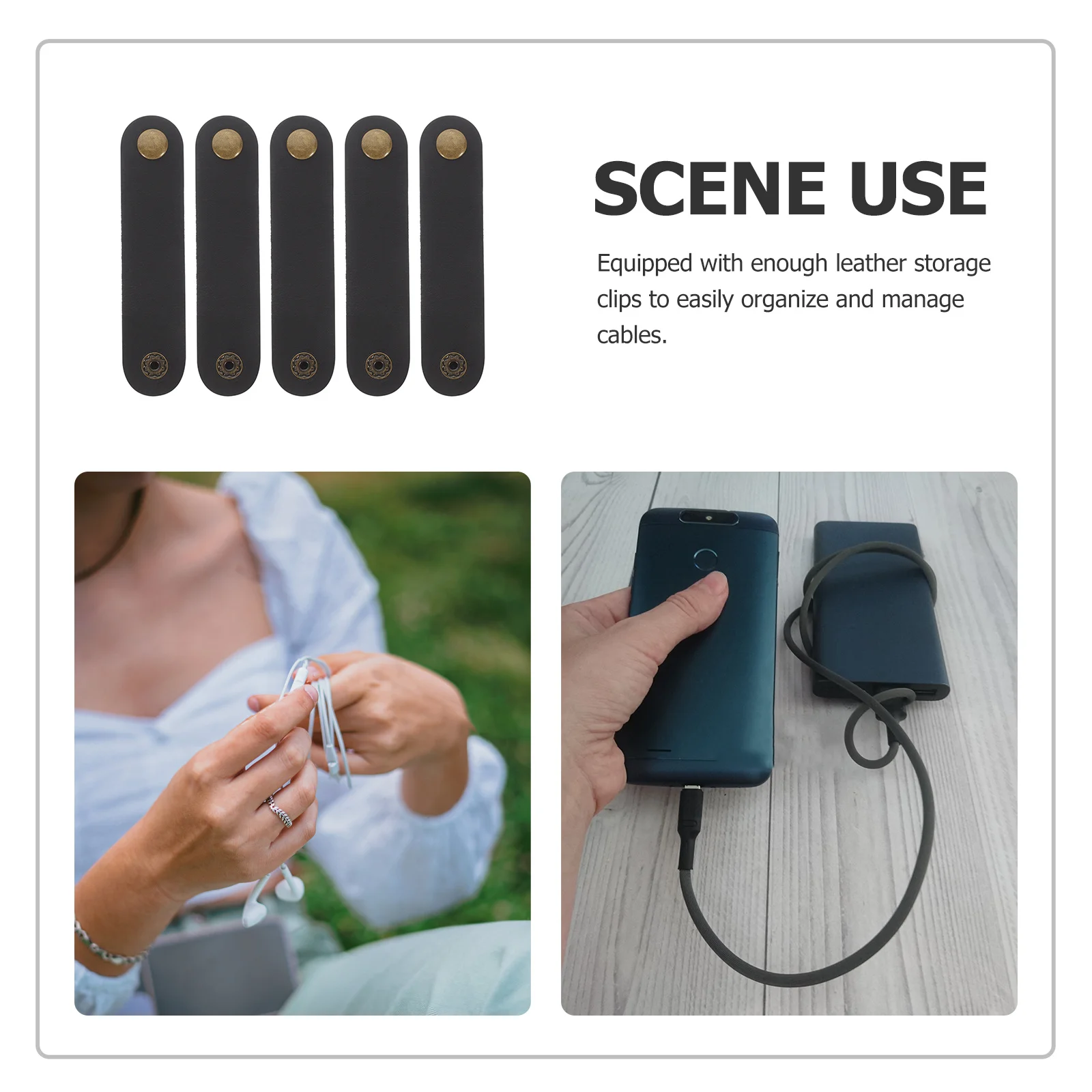 

5pcs Cord Organizer Cable Wraps For Charging Cords Wire Management Straps Household Cord Storage Buckle Cable Tie