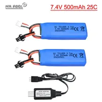 7.4V 500mAh Lipo Battery 2S for WLtoys A202 A212 A222 A232 A242 A252 4WD RC Car 7.4 V 721855 2S for WLtoys A202 toys accessory