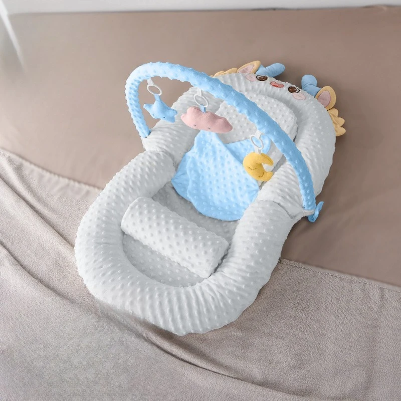 Moussinet de berceau pour nouveau-né Anti-renversement, lit de bébé avec conception Anti-surprise, coussin de couchage pour bébé pour une alimentation sûre de 0 à 3 ans