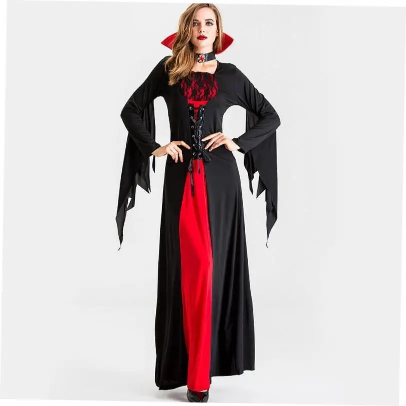 

Halloween Demon Bride Reaper Wizard Cosplay Costume Women's Traditional Chinese Stage Performance Silk Outfit