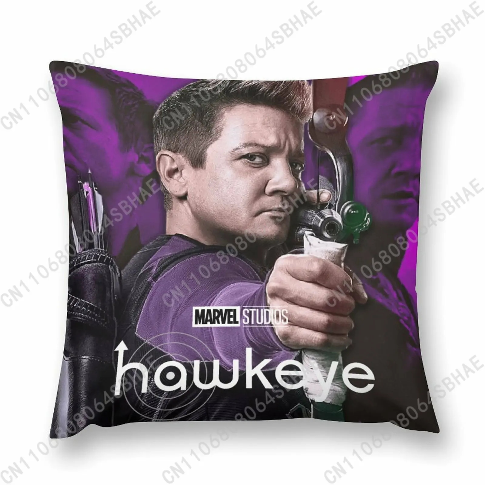 

Marvel Hawkeye Custom Pattern Short Plush Pillow Cover Soft Short Fur Cushion Living Room Personalized Decor Cosplay