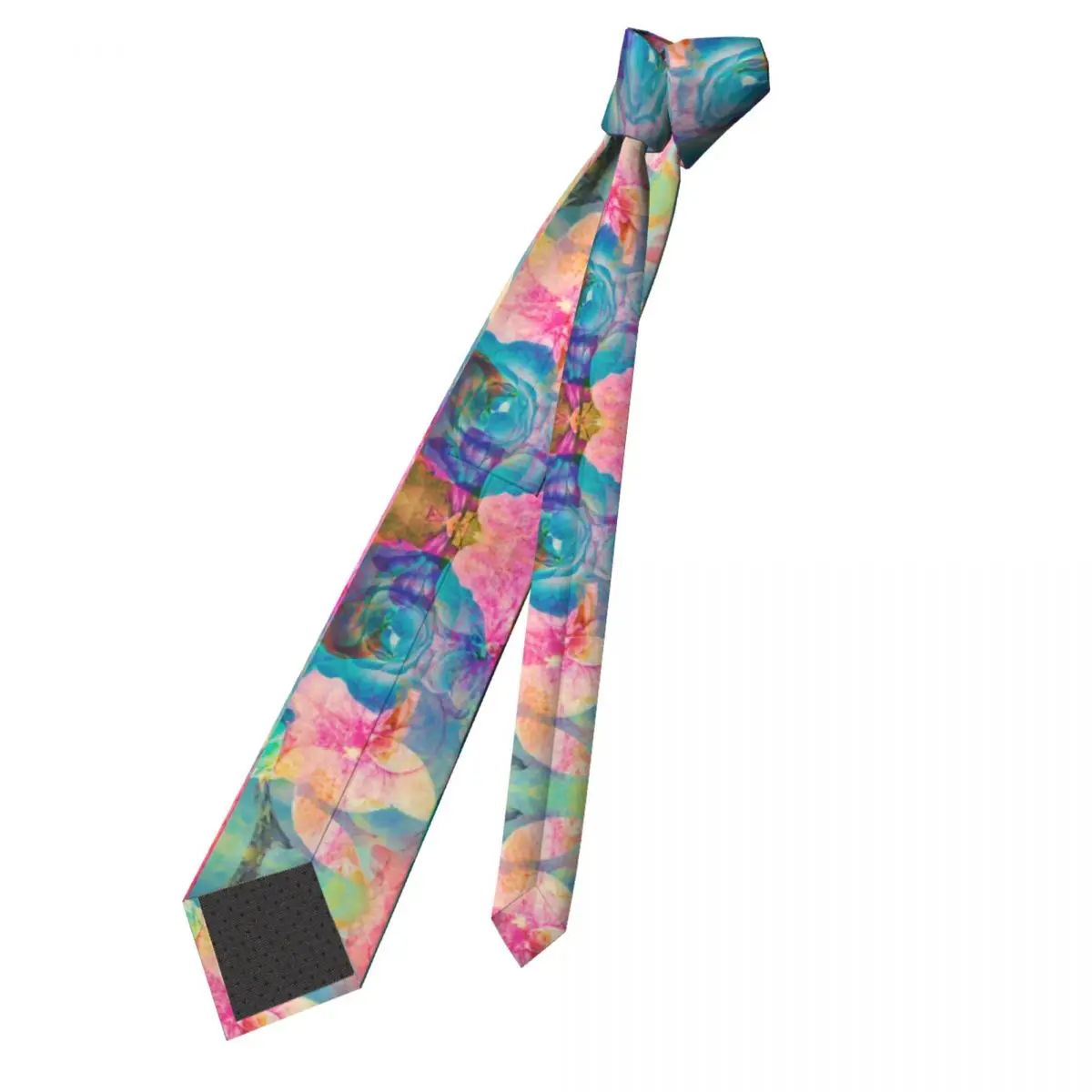 Colorful Flower Roses Neckties Men Skinny Polyester 8 cm Wide Watercolor Neck Ties for Men Suits Accessories Cravat Wedding