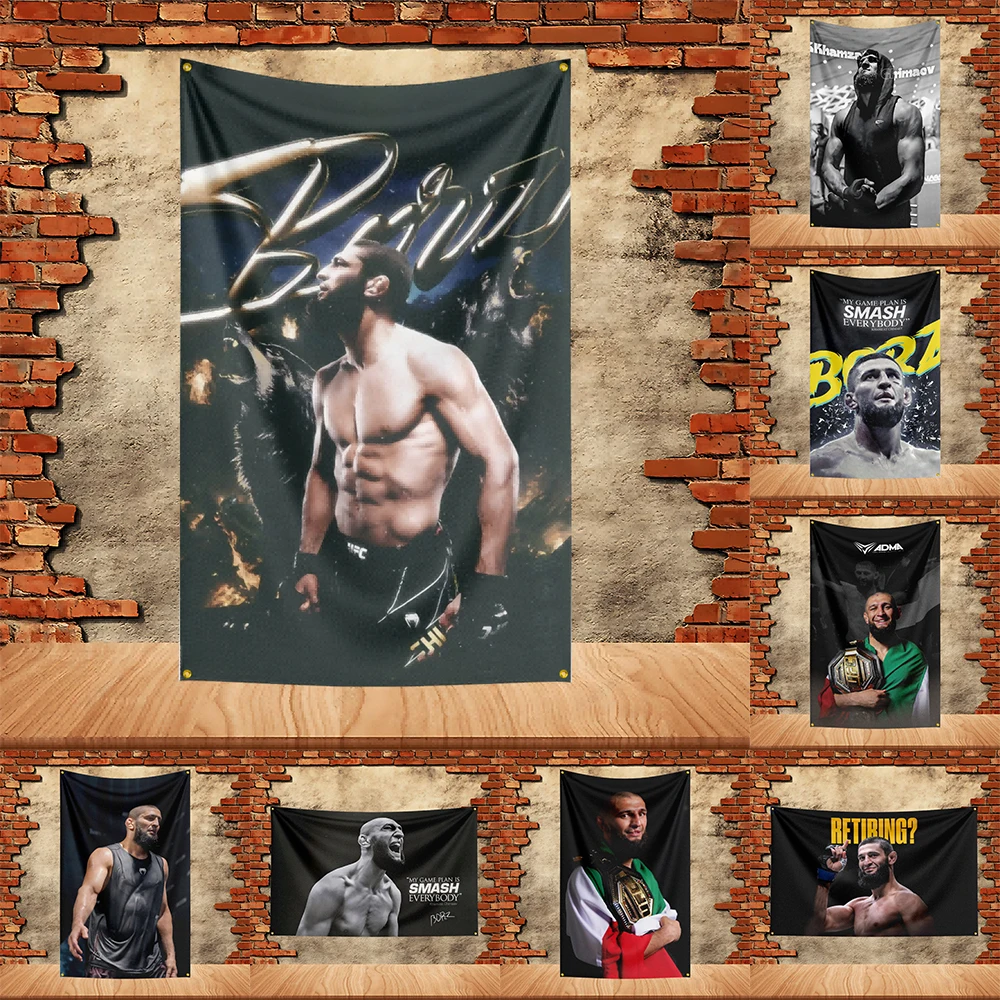 

90X150ft Khamzat Chimaev Boxing Party Flag Polyester Printed Flag Banner Tapestry for Garden Garage Decoration Concert Flag