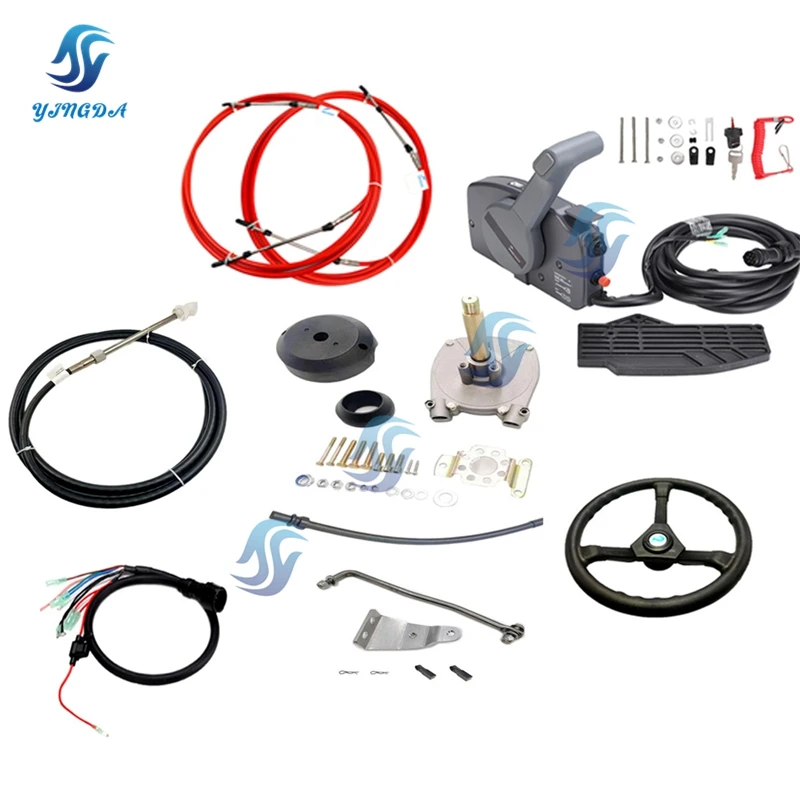 

Для подвесного двигателя Yamaha 2T 60HP рулевой механизм + руль + трос дроссельной заслонки (8-17 футов) + блок дистанционного управления (7 контактов) комплект аксессуаров для лодки