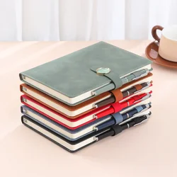 Notebook With Pen/U Disk Student Diary Journal Stationery Office Business NotePad Leather Cover A5 Size Agenda Book Gift Set New