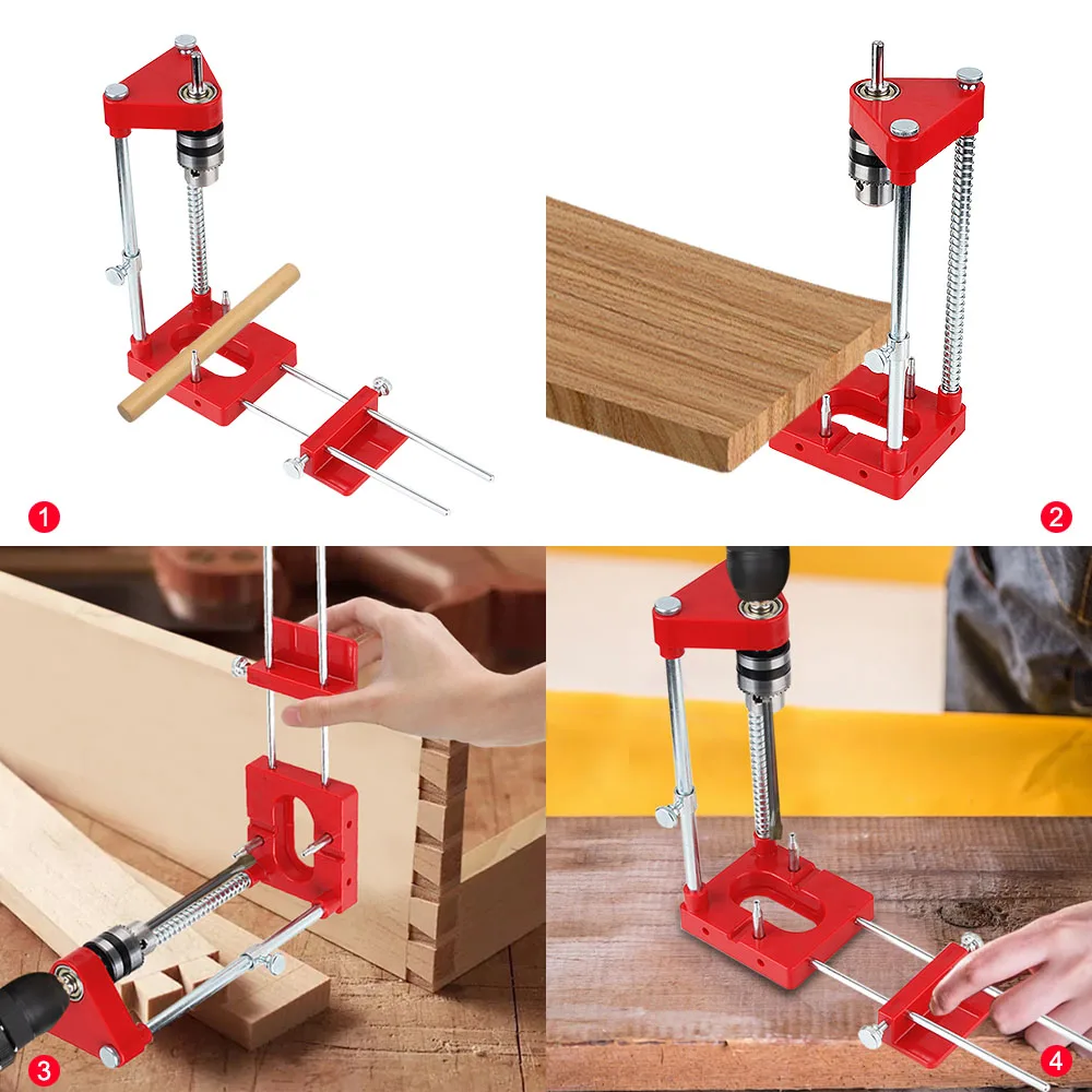 Strumento manuale fai da te per la lavorazione del legno comodo strumento per la guida del punzone della maschera di perforazione per il risparmio