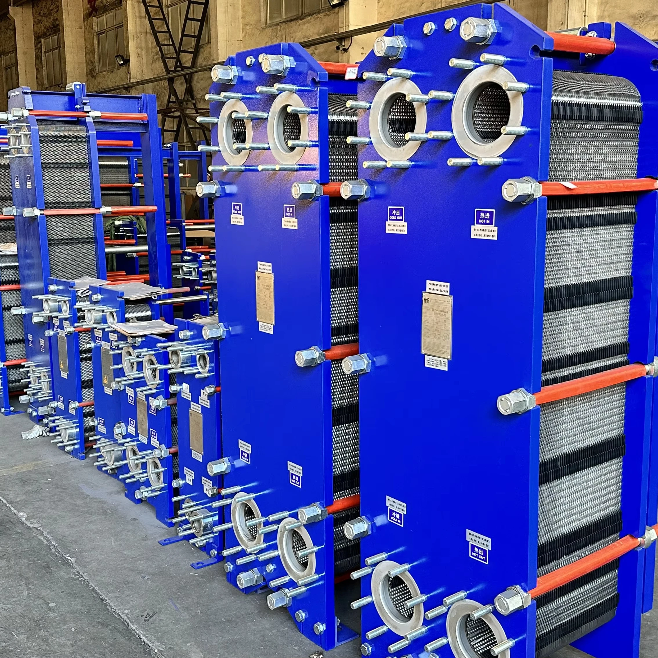 Industrial Stainless Steel Plate Heat Exchanger, High Efficiency for Liquid Cooling, High Temperature & Large Flow, Customizable