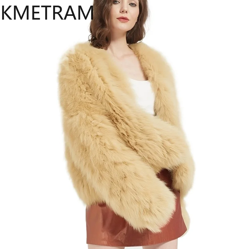 

KMETRAM 100% Natural Fox Fur Coat Women Luxury Ginger Real Fur Jacket Winter Woman Clothing 2025 Furry Jackets шуба женская
