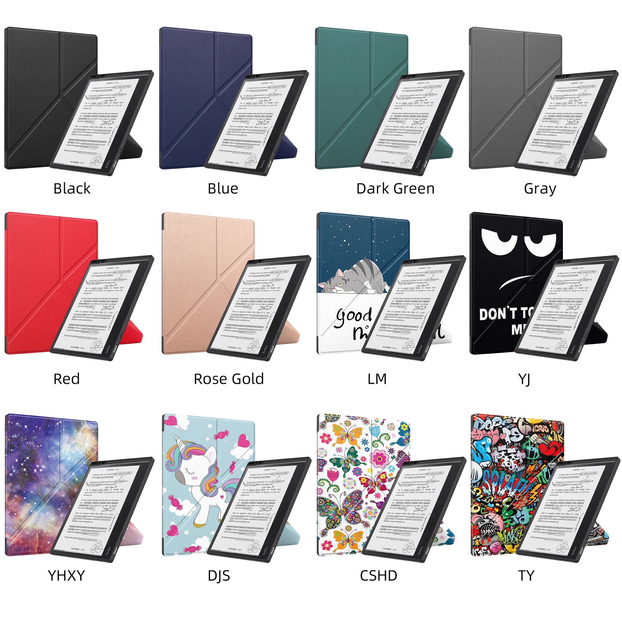 For Kobo Elipsa 2E 2023 10.3 in Smart Case with Multi-folding Stand Cover Auto Sleep/Wake Shell For Kobo Elipsa 2E Case