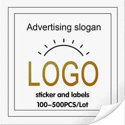 Custom Stickers Square Personalized Stickers Waterproof Custom Logo Labels for Wedding Baptism Company Logo Gift Packaging