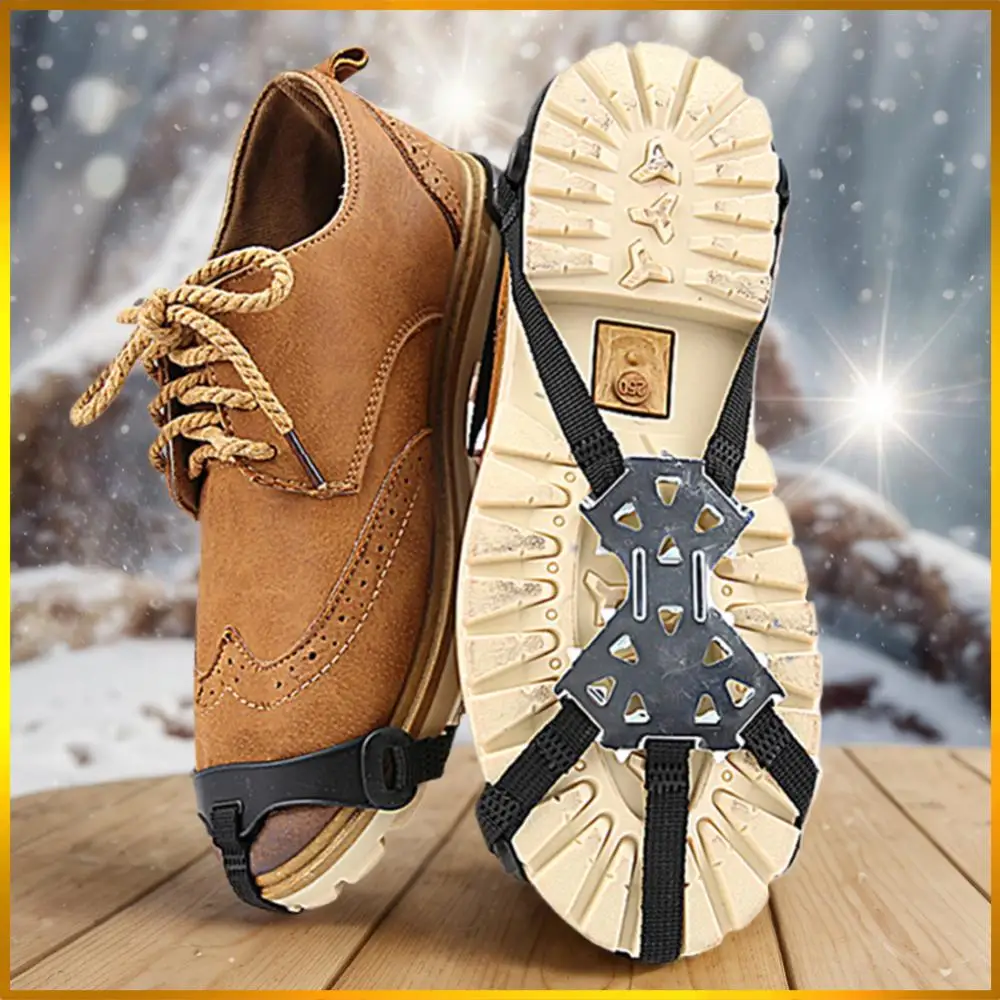 

11 шипов, ледяные бутсы для ботинок, ледяные снежные захваты, тяговые ледяные туфли, захваты для ледяного снега, зимние походы, скалолазание, подледная рыбалка