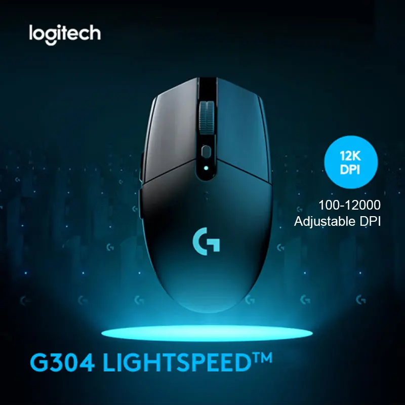 

Logitech G304 LIGHTSPEED Wireless Gaming Mouse/HERO 12K Sensor/12000 DPI/Lightweight/6 Programmable Buttons for Computer Laptop