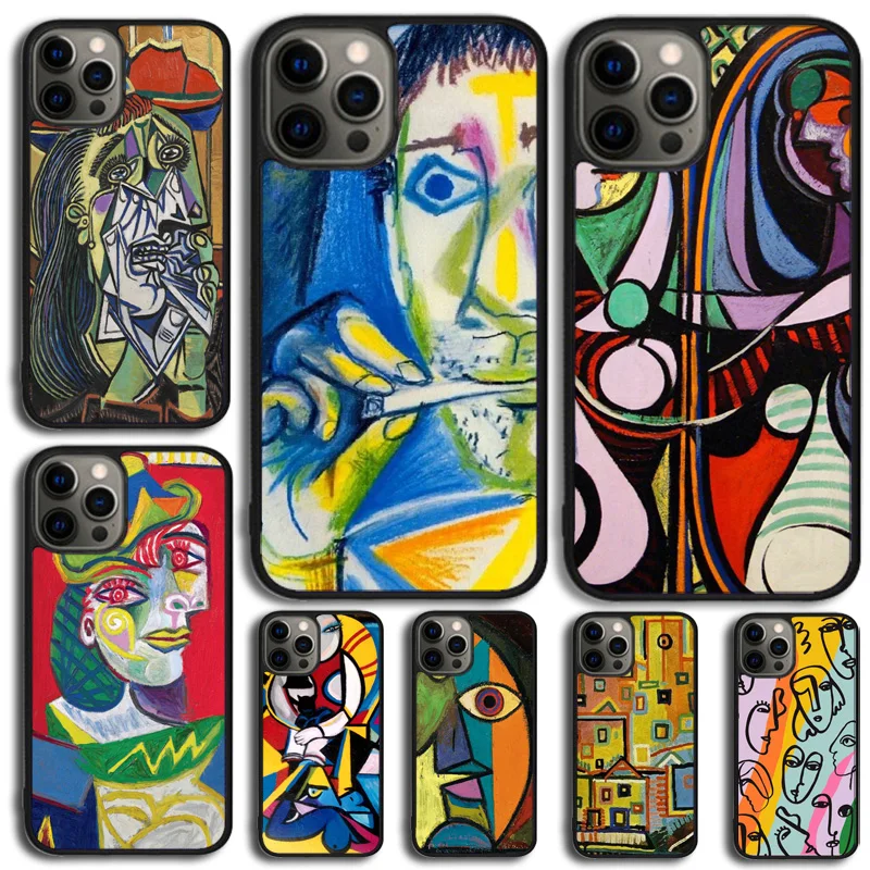 Picasso Abstract Art Painting Phone Case For iPhone 14 15 16 13 12 Mini Max For Apple iPhone 11 Pro Max 8 7 Plus SE2020 Coque