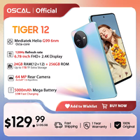 OSCAL TIGER 12 Android13 Smartphone Helio G99 6.78'' 120Hz 2.4K Display Cellphone 12+12GB RAM 256GB ROM 64MP  4G Mobile Phone