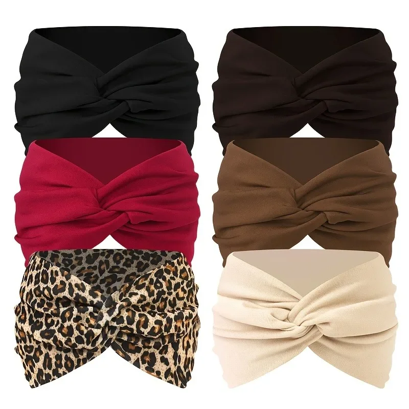 3-piece women's soft elastic non-slip sweat-absorbing headband - breathable fabric, yoga running sports headscarf