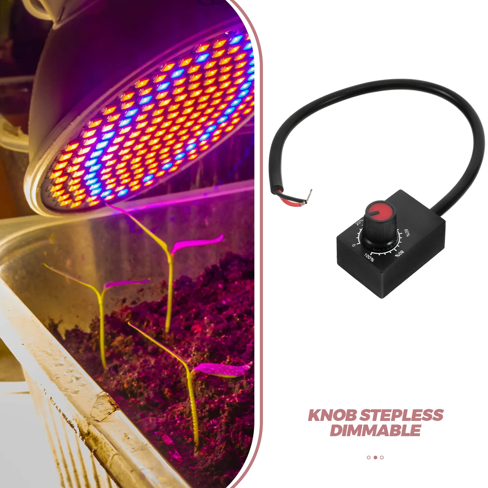 مقبض LED باهتة وحدة تحكم دوارة صغيرة تجعيد محطة ل عكس الضوء LED السائقين داخلي تنمو ضوء Pwm ضوء النبات باهتة التبديل #3