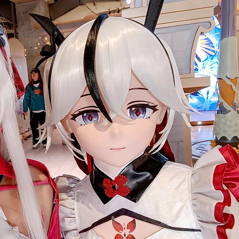 

(MEO0150) Customize Handmade Full Head Lockable Crossdress Male to Female Japanese Cartoon Anime Game Character Kigurumi Mask