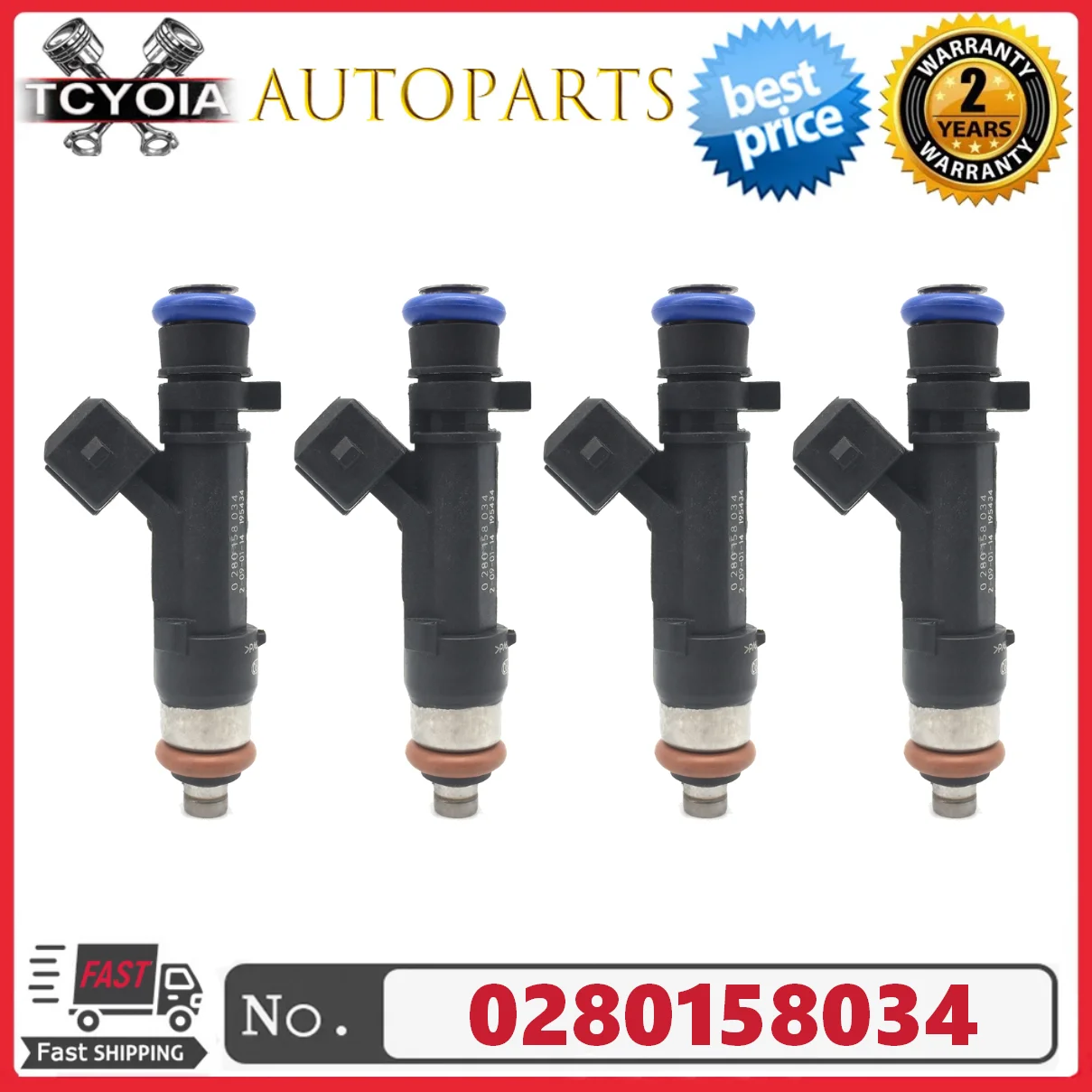4pcs/lot 0280158034 8200227124 Fuel Injectors For Renault Kangoo Logan Sandero Dacia Lodgy Dokker Logan Sandero 1.4 1.6