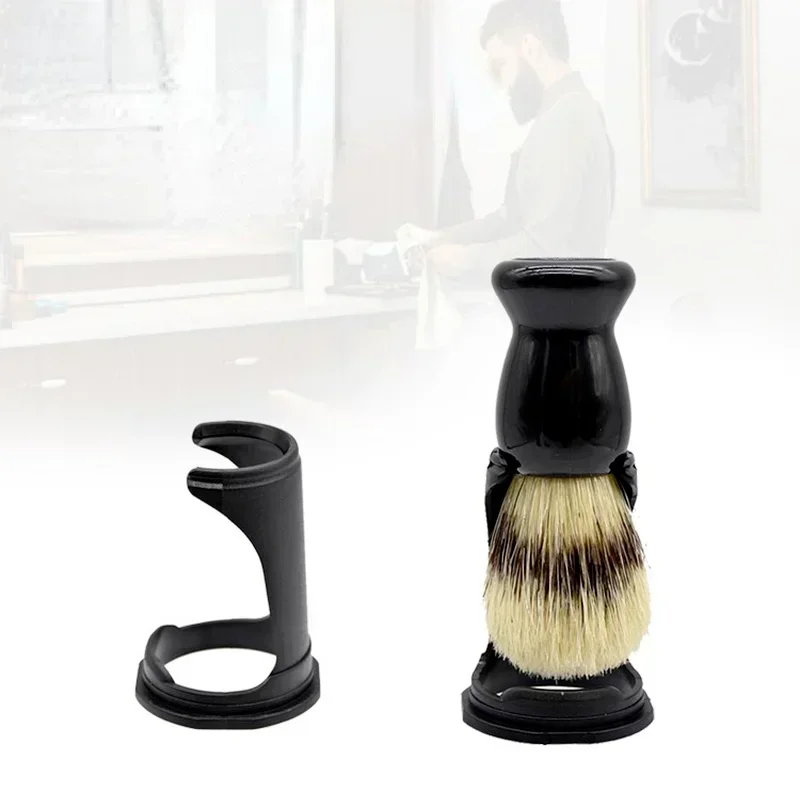 Shaving Brush Holder Set for Men Acrylic Shaving Brush Stand Holder Support Beard Brush Shaving Razor Beard Clean Shaver Kit Too