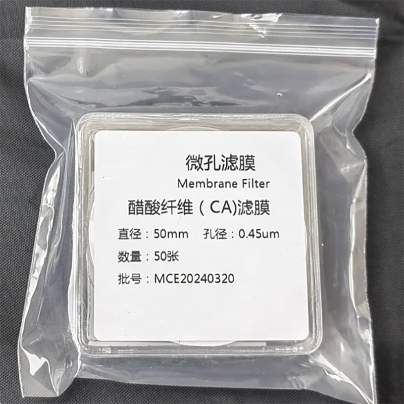 Cellulose acetate microporous filter membrane (CA) fiber membrane 47/50mm*0.22 0.45um 50 sheets