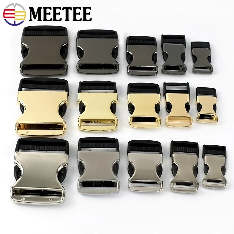 2/5Pcs Metal Backpack Buckles for Strap Side Release Closure Buckle Belt Safety Clasp Dog Collar Hook DIY Hardware Accessories