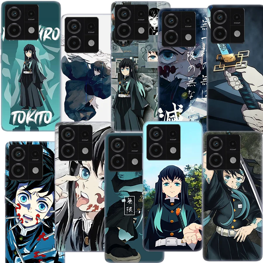 Muichiro Tokito Demon Slayer Clear Phone Case For Redmi Note 13 12 Pro+ Plus 5G 12S 12 12C 10 10A 10C 9 9A 9C 9T 8 8A K70 K60 K2