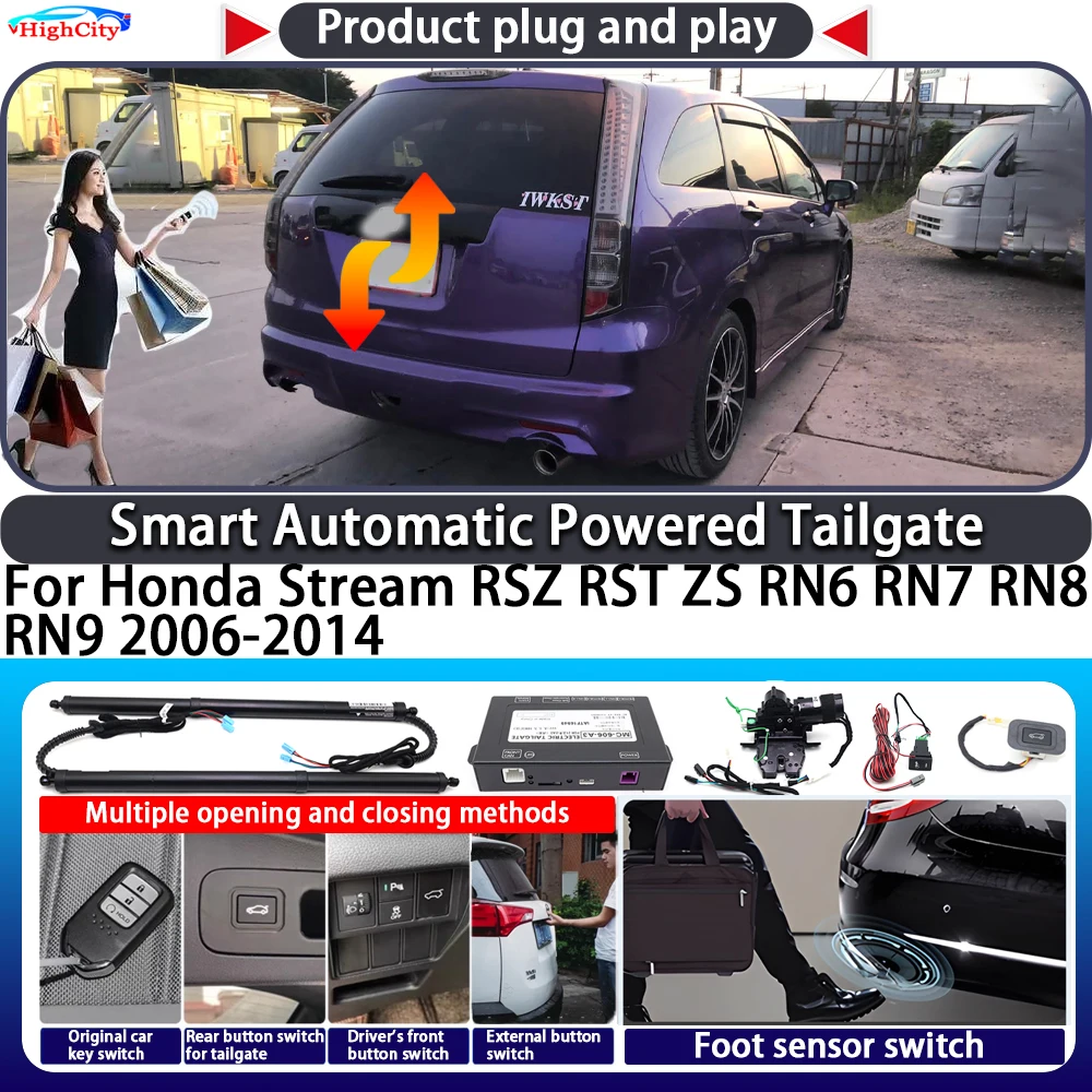 

For Honda Stream RSZ RST ZS RN6 RN7 RN8 RN9 2006-2014 OEM Smart Automatic Powered Tailgate Key Trunk Close Kit Power Tailgate