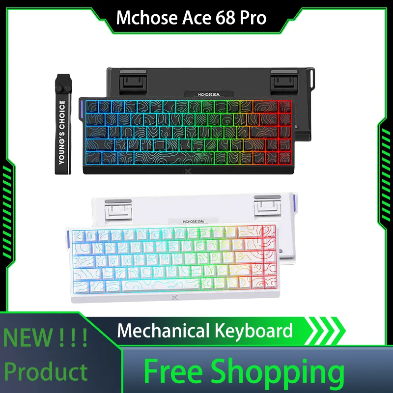 

Mchose Ace 68 Pro Magnetic Switch Mechanical Keyboard Cherry PBT 8k Polling Rate E-Sports Customization Laptop High-Precision