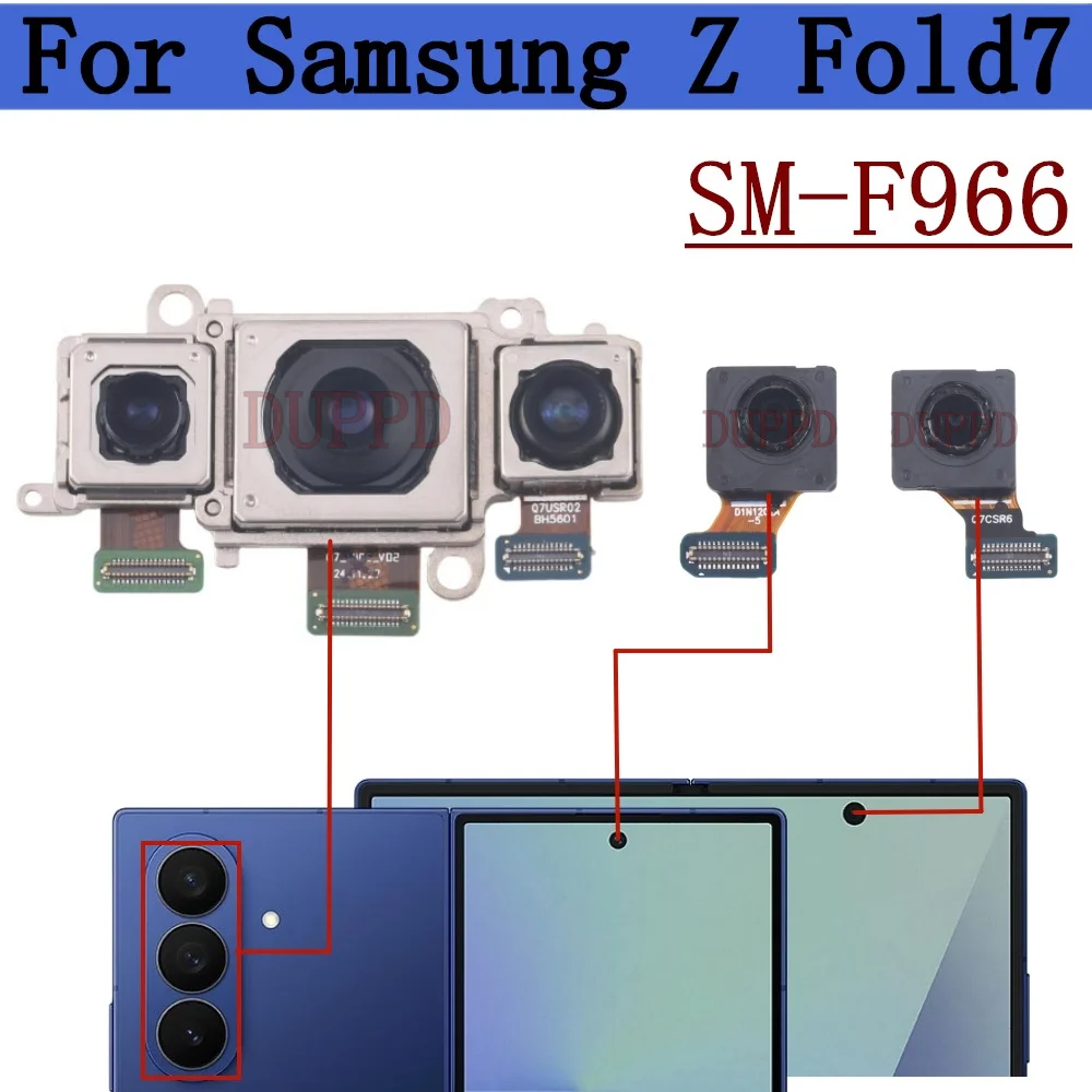 Front Rear Camera For Samsung Z Fold7 Fold 7 F966B F966U Frontal Selfie Wide Back Facing Main Camera Module Flex Cable