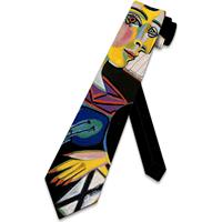 Art Ties Picasso Cubism Abstract Painting Necktie Formal printed Necktie for wedding party Festival Daily Birthday