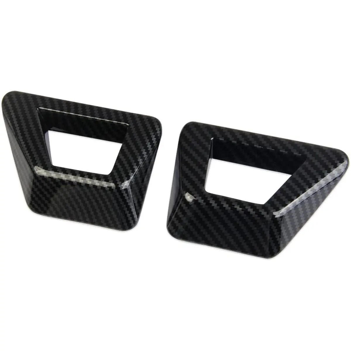 #79K Rear Fog Light Frame,Rear License Plate Lamp Light Cover Trim for Hyundai Santa (Carbon Fiber Pattern)