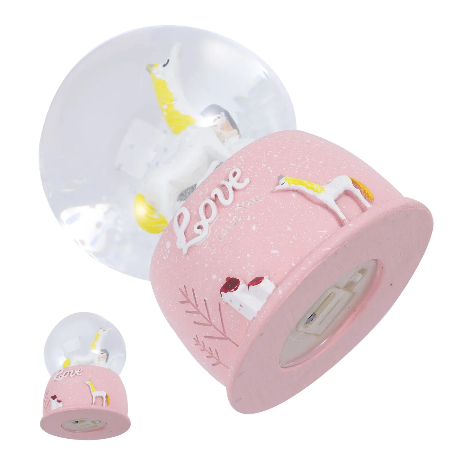 

Unicorn Music Portable Cartoon Musical Box nament Delicate Sound Home Decoration Bedroom Living Room Party Gift New York Snow