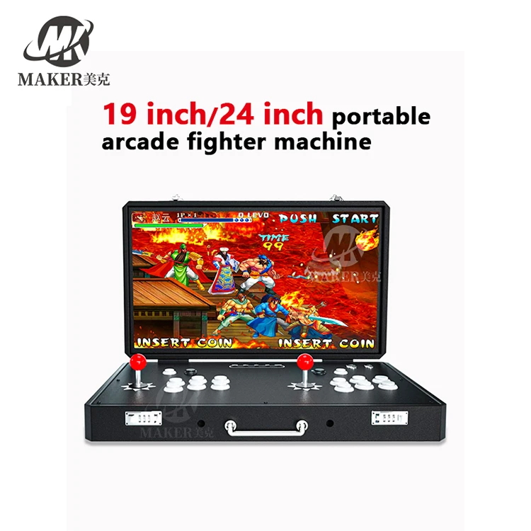 19-inch draagbare Arcade Games-kast Duizend vechtspellen Videogameconsole Multi Fighter Machine