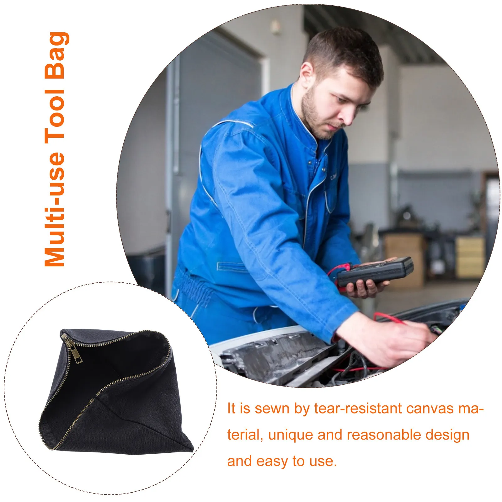 

Водонепроницаемая сумка для хранения инструментов, холщовая сумка-органайзер для инструментов, портативный многофункциональный набор большой вместимости для ручных инструментов и мелочей