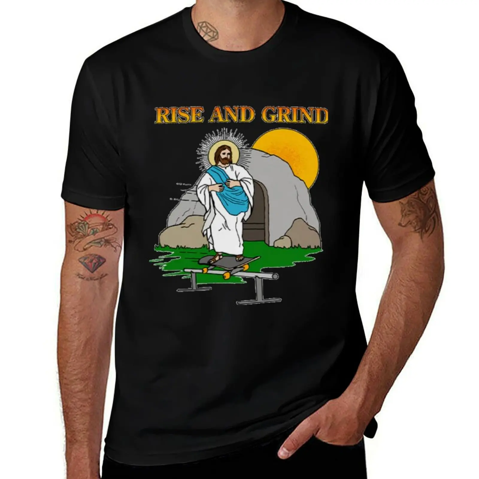 

Rise and Grind T-Shirt summer top vintage clothes Men's t shirts