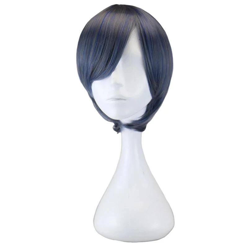 Ciel Phantomhive Cosplay Wig Black Butler Cosplay Men Short Grey Blue Wig Cosplay Anime Cosplay Wig Heat Resistant Synthetic Wig view 2