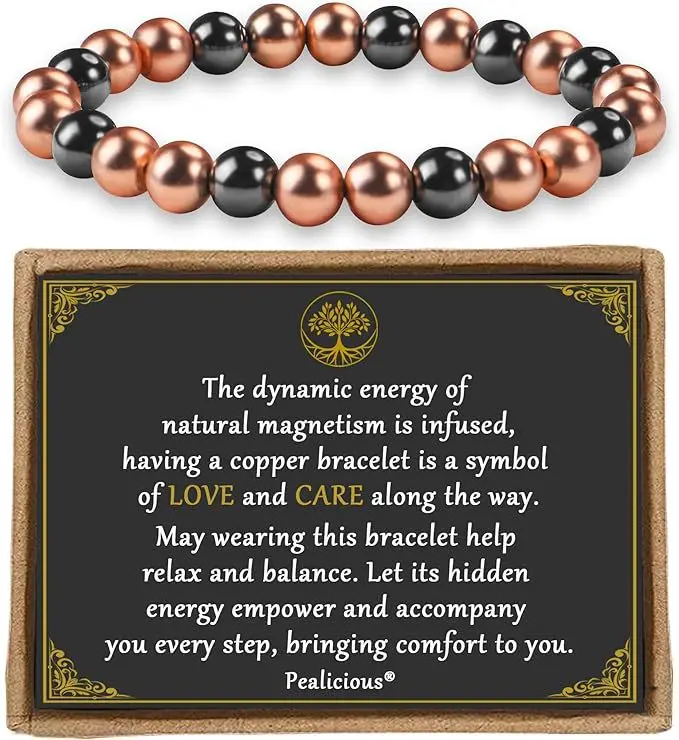 Reines Kupferarmband für Frauen und Männer, magnetisches Kupferarmband, Schmuck, Rakhi für Schwestern, ältere Mütter, natürliche Energieausgleichskraft