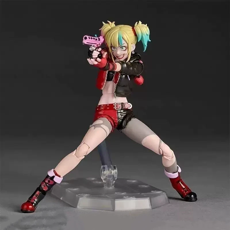 Figura de Ação Articulada KO Revoltech Amazing Yamaguchi Harley Quinn 1/12 de 15cm/6 Polegadas, Modelo do Anime Suicide Squad, Brinquedo para Presentes