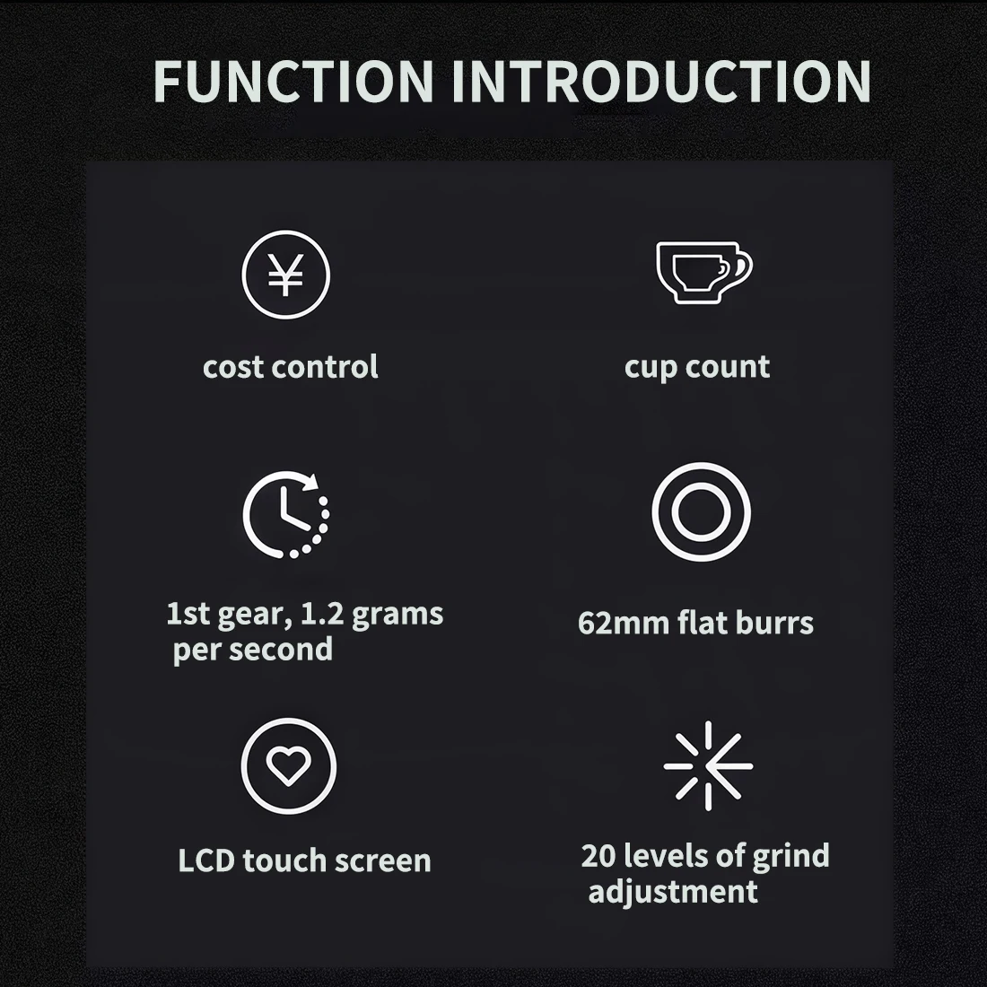 Hochpräzise moderne Kaffeepulvermühle Maschine 64 mm flache Gratmühle Moledora De Cafe